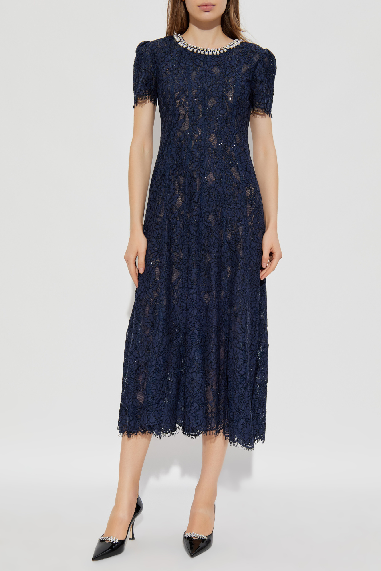 ワンピース SELF PORTRAIT SS22 LACE DRESS (SS22-113_BLACK) Lace Dresses - Occasion Dresses – self-portrait-US